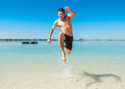 Nathaniel Wood Jumping in Sea UFC Fight Island